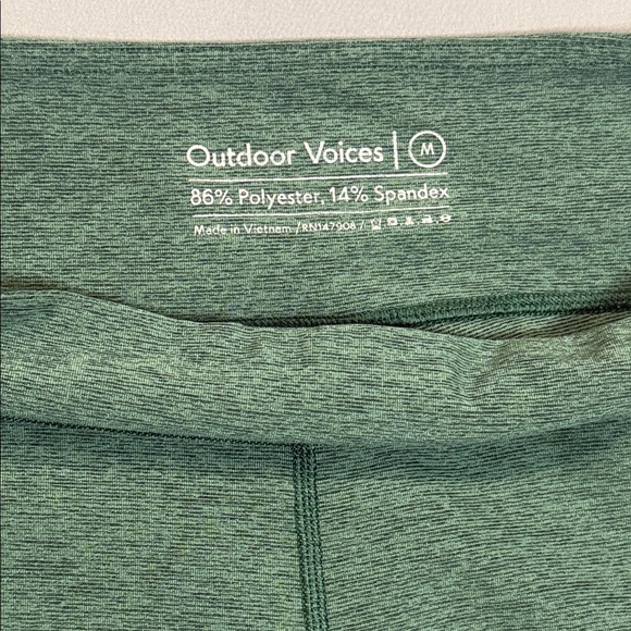 Outdoor Voices Green High-Rise Leggings Sz M Athleisure - Picture 4 of 9